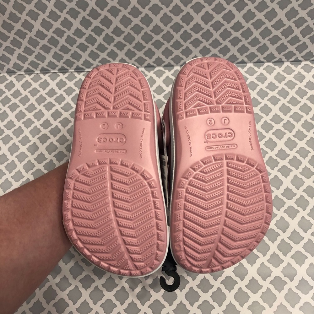Girl’s Croc Pink Crocband II Shoes - Picture 7 of 10